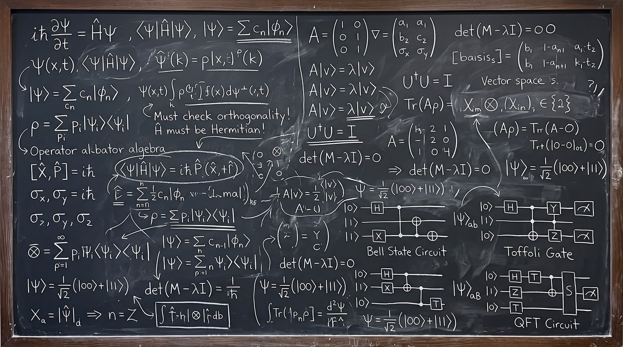 A blackboard of named quantum circuits and gate identities