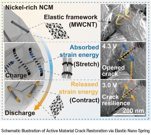 Revolutionary Nano-Spring Technology Enhances Battery Durability And Energy Density | Postech Innovation