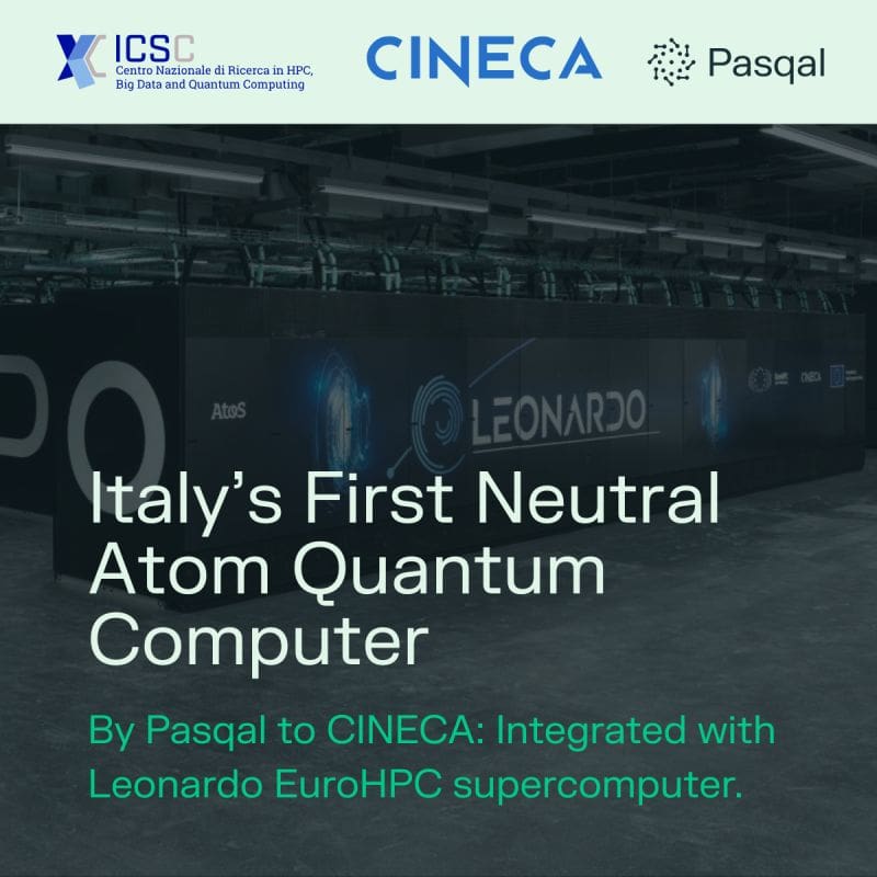 Pasqal Delivers Italy’s First 140-Qubit Neutral Atom Quantum Computer