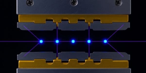 Trapped ion quantum computer using laser-controlled individual atoms