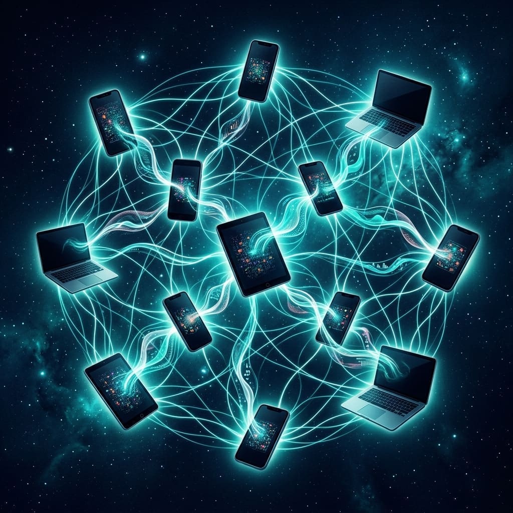 Networked devices exchanging model updates