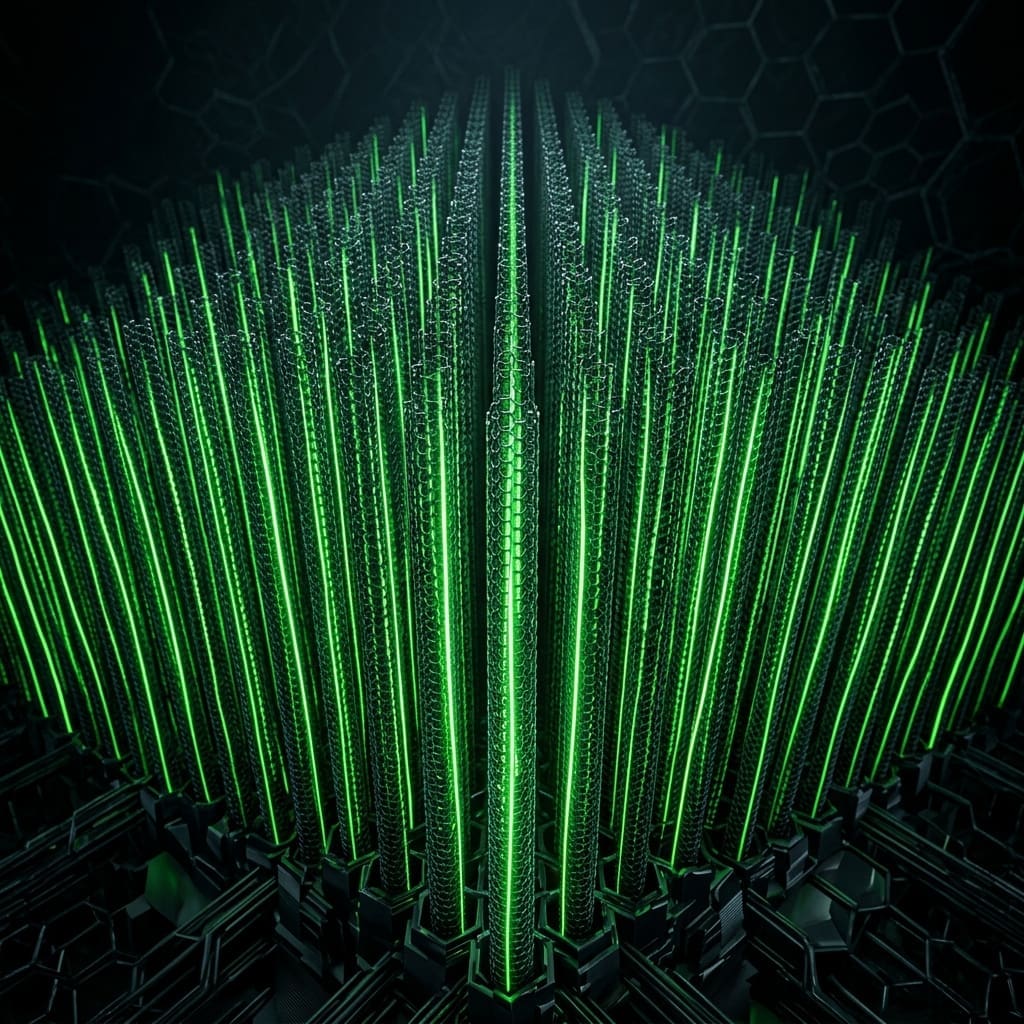 Vertical carbon-nanotube array merging into a circuit layer