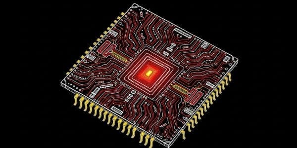 Chip package with glowing central core
