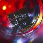a quantum chip developed in the laboratory of University of Maryland physicist Alicia Kollár