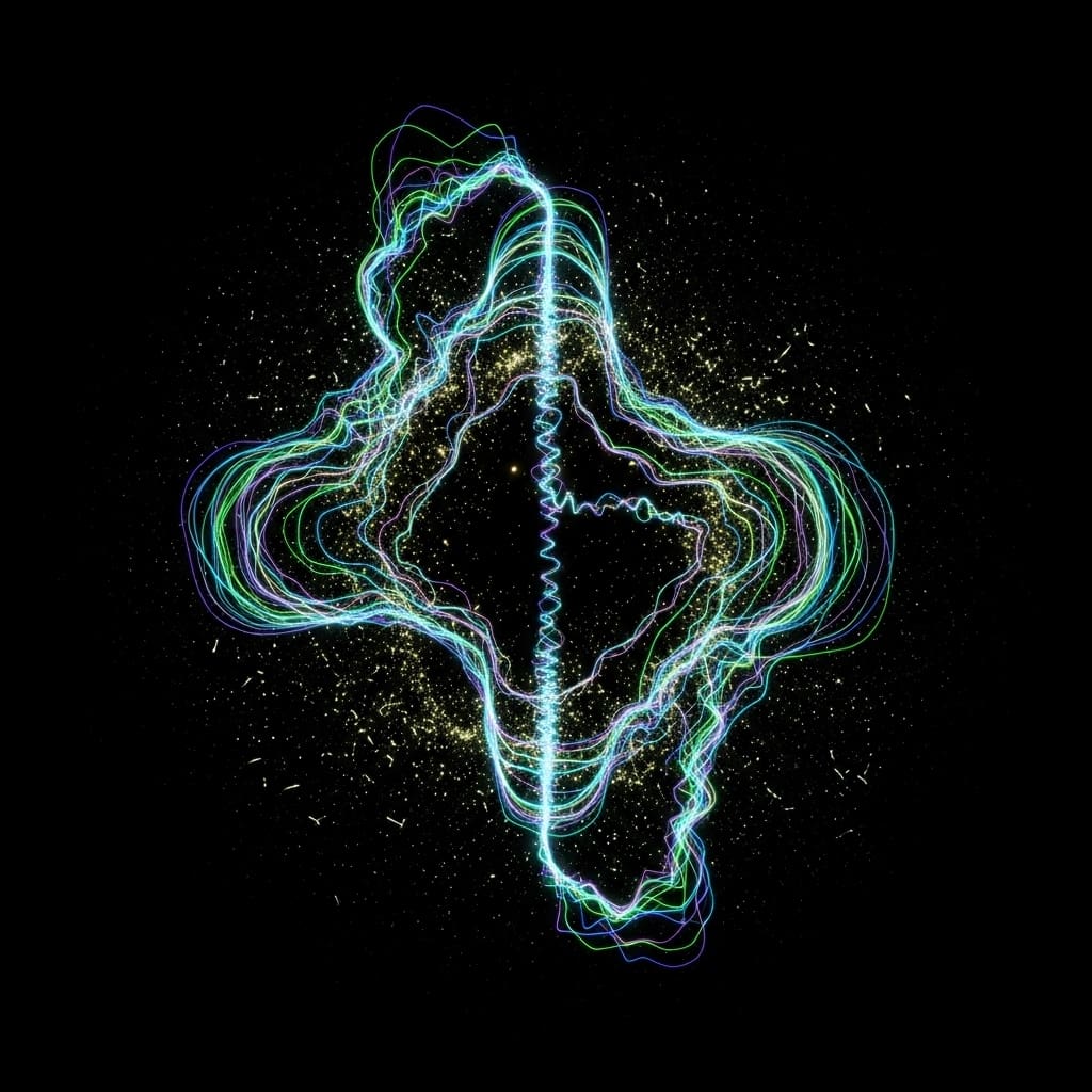 Quantum search pathway distorted by random noise particles disrupting interference pattern