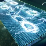 Title:Quantum vortices in superconductors moving along atomic steps Caption:In superconductors with atomic-scale thickne