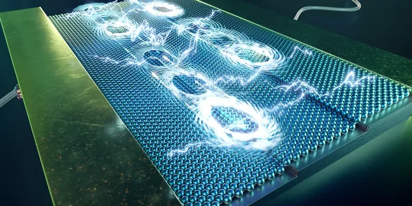 Title:Quantum vortices in superconductors moving along atomic steps Caption:In superconductors with atomic-scale thickne