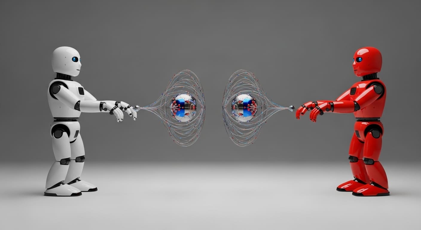 Quantum Entanglement Boosts Teamwork Between Artificial Intelligence Agents