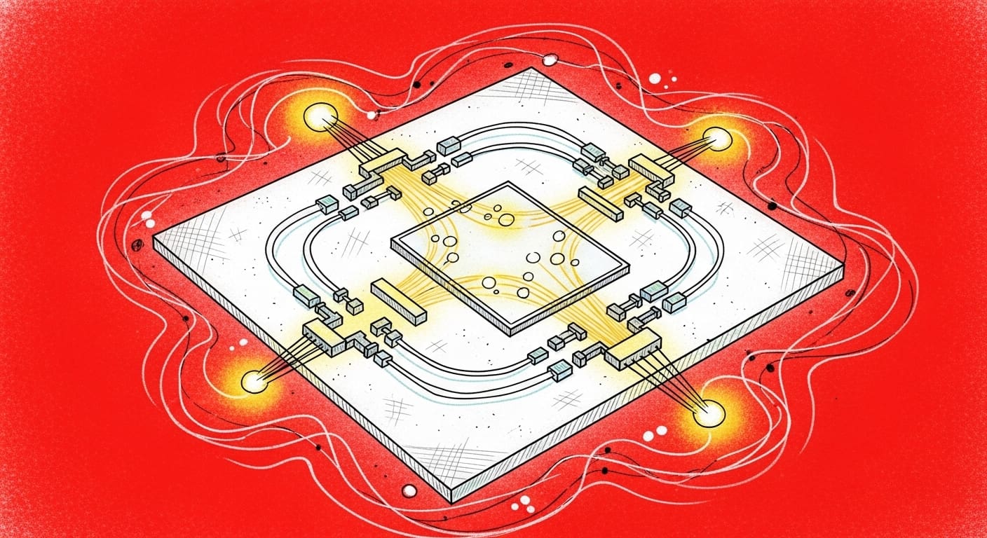 Chip with four illuminated input ports