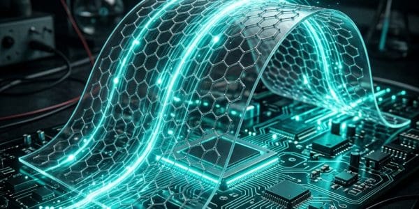 Stacked graphene sheets inside a high-tech chassis